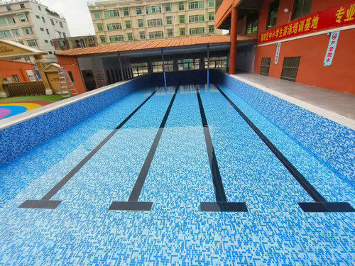 溆浦学校钢结构拼装游泳池防水胶膜泳池项目